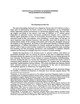 The political economy of marine fisheries development in Indonesia