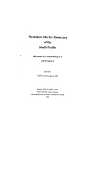 Appraisal, assessment and monitoring of small-scale coastal fisheries in the South Pacific region