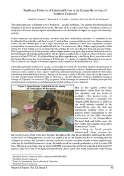 Traditional fisheries of rainforest rivers in the Campo-Ma'an area of Southern Cameroon