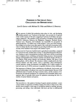 Fisheries in Southeast Asia: challenges and opportunities