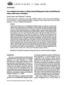 An evaluation of resource overlaps among fishing gears in the coastal fisheries using multivariate techniques