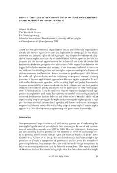 Should states and international organizations adopt a human rights approach to fisheries policy?