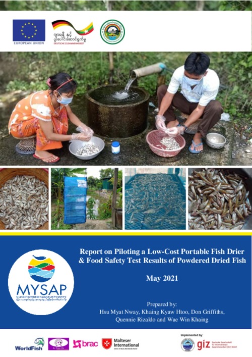 Report on Piloting a Low-Cost Portable Fish Drier and Food Safety Test Results of Powdered Dried Fish