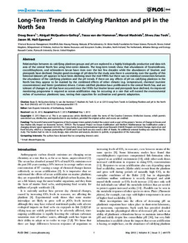 Long-term trends in calcifying plankton and pH in the North Sea