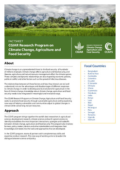 CGIAR Research Program on climate change, agriculture and food security