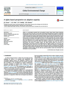 A rights-based perspective on adaptive capacity