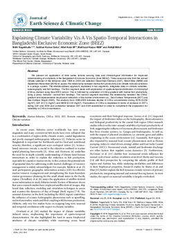 Explaining climate variability vis-a-vis spatio-temporal interactions in Bangladeshi Exclusive Economic Zone (BEEZ)