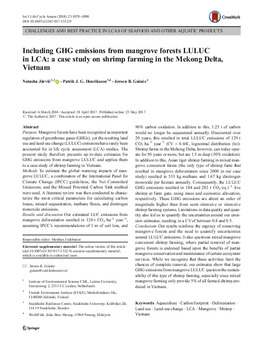 Including GHG emissions from mangrove forests LULUC in LCA: a case study on shrimp farming in the Mekong Delta, Vietnam