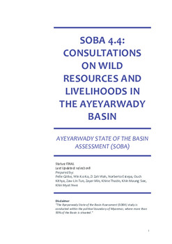 Consultation on wild resources and livelihoods in the Ayeyarwady Basin