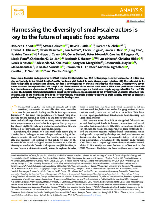 Harnessing the diversity of small-scale actors is key to the future of aquatic food systems