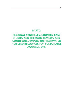 Freshwater fish seed resources and supply: Africa regional synthesis