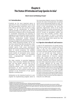 The status of introduced carp species in Asia