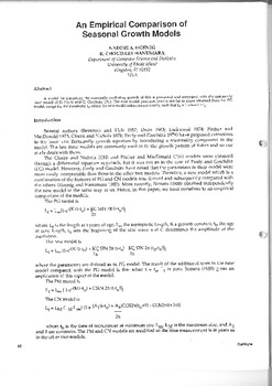 An empirical comparison of seasonal growth models