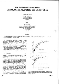 The relationship between maximum and asymptotic length in fishes