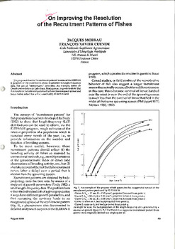On improving the resolution of the recruitment patterns of fishes