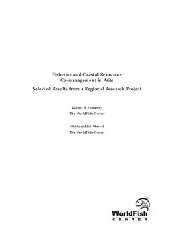 Fisheries and Coastal Resources Co-management in Asia: Selected Results from a Regional Research Project