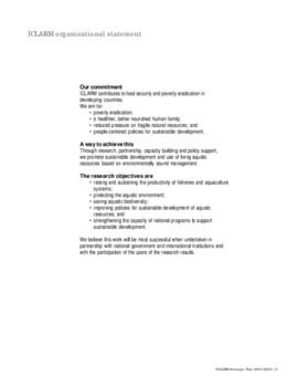 ICLARM Strategic Plan 2000-2020