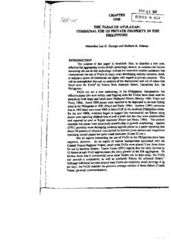 The tabao of Atulayan: communal use of private property in the Philippines