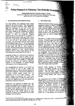 Policy research in fisheries: the Hirtshals consultation