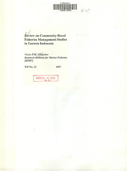 Review on community-based fisheries management studies in eastern Indonesia