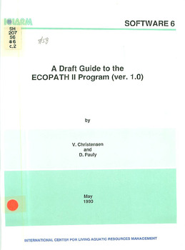 A draft guide to the ECOPATH II program (ver. 1.0)