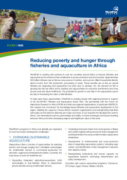 Reducing poverty and hunger through fisheries and aquaculture in Africa