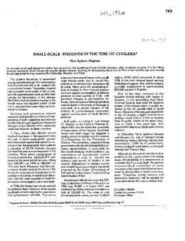 Small scale fisheries in the time of cholera