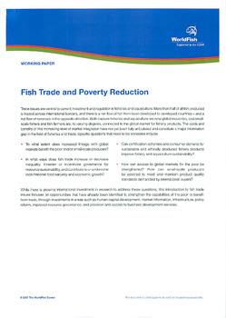 Fish trade and poverty reduction