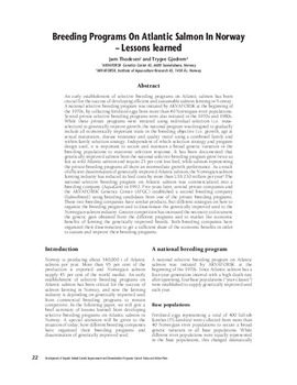 Breeding programs on Atlantic salmon in Norway: lessons learned