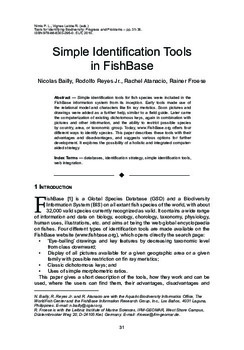 Simple identification tools in Fishbase