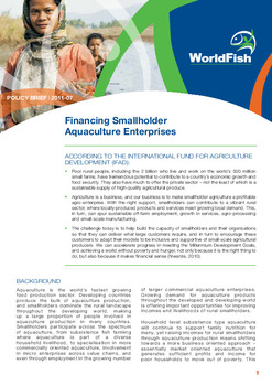 Financing smallholder aquaculture enterprises