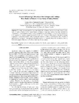 Factors influencing cultivation of the Lilongwe and Linthipe River Banks ni Malawi: a case study of Salima District