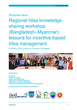 Workshop report Regional hilsa knowledge-sharing workshop (Bangladesh–Myanmar): Lessons for incentive-based hilsa management