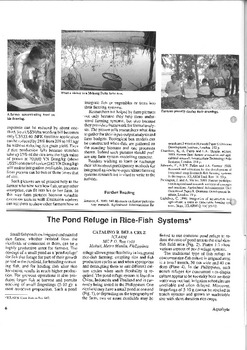 The pond refuge in rice-fish systems