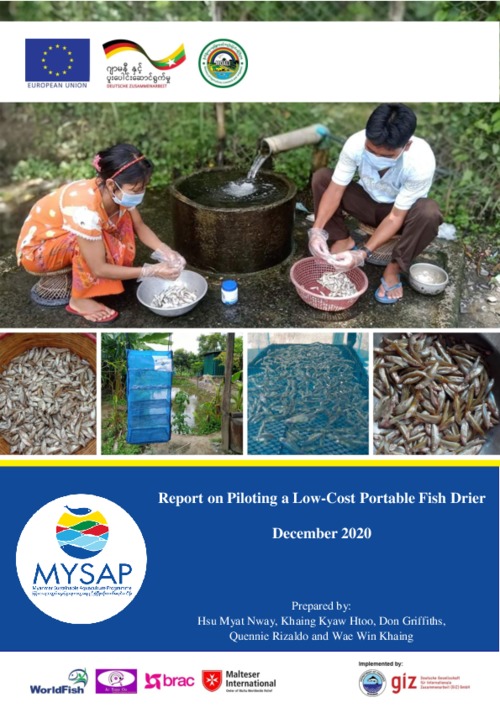 Report on piloting a low-cost portable fish drier