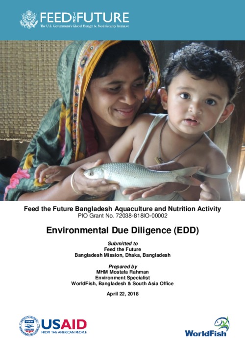 Feed the Future Bangladesh Aquaculture and Nutrition Activity: Environmental Due Diligence (EDD)