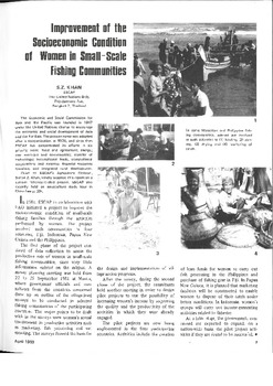 Improvement of the socioeconomic condition of women in small-scale fishing communities