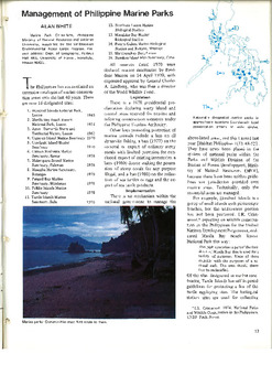 Management of Philippine marine parks