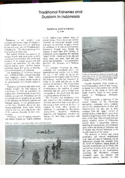 Traditional fisheries and dualism in Indonesia