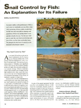 Snail control by fish: an explanation for its failure