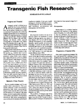 Transgenic fish research