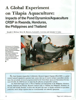 A global experiment on tilapia aquaculture: impacts of the Pond Dynamics/Aquaculture CRSP in Rwanda, Honduras, Philippines and Thailand