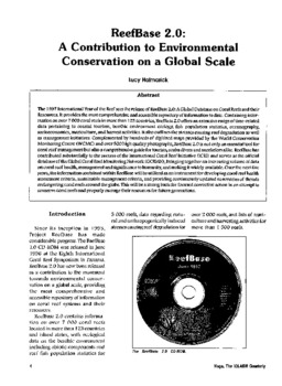 ReefBase 2.0: a contribution to environmental conservation on a global scale
