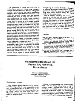 Management issues on the Maputo Bay fisheries, Mozambique