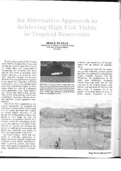 An alternative approach to achieving high fish yields in tropical reservoirs