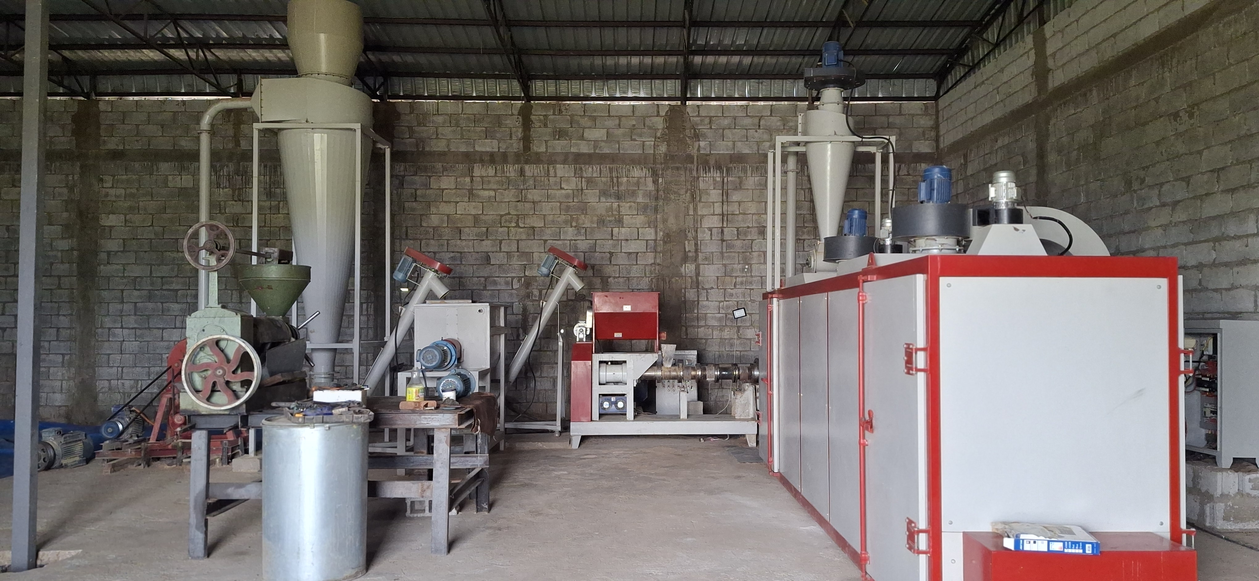 Prime Feed SME fish feed mill facility in a local community, Makali area, Lusaka, Zambia