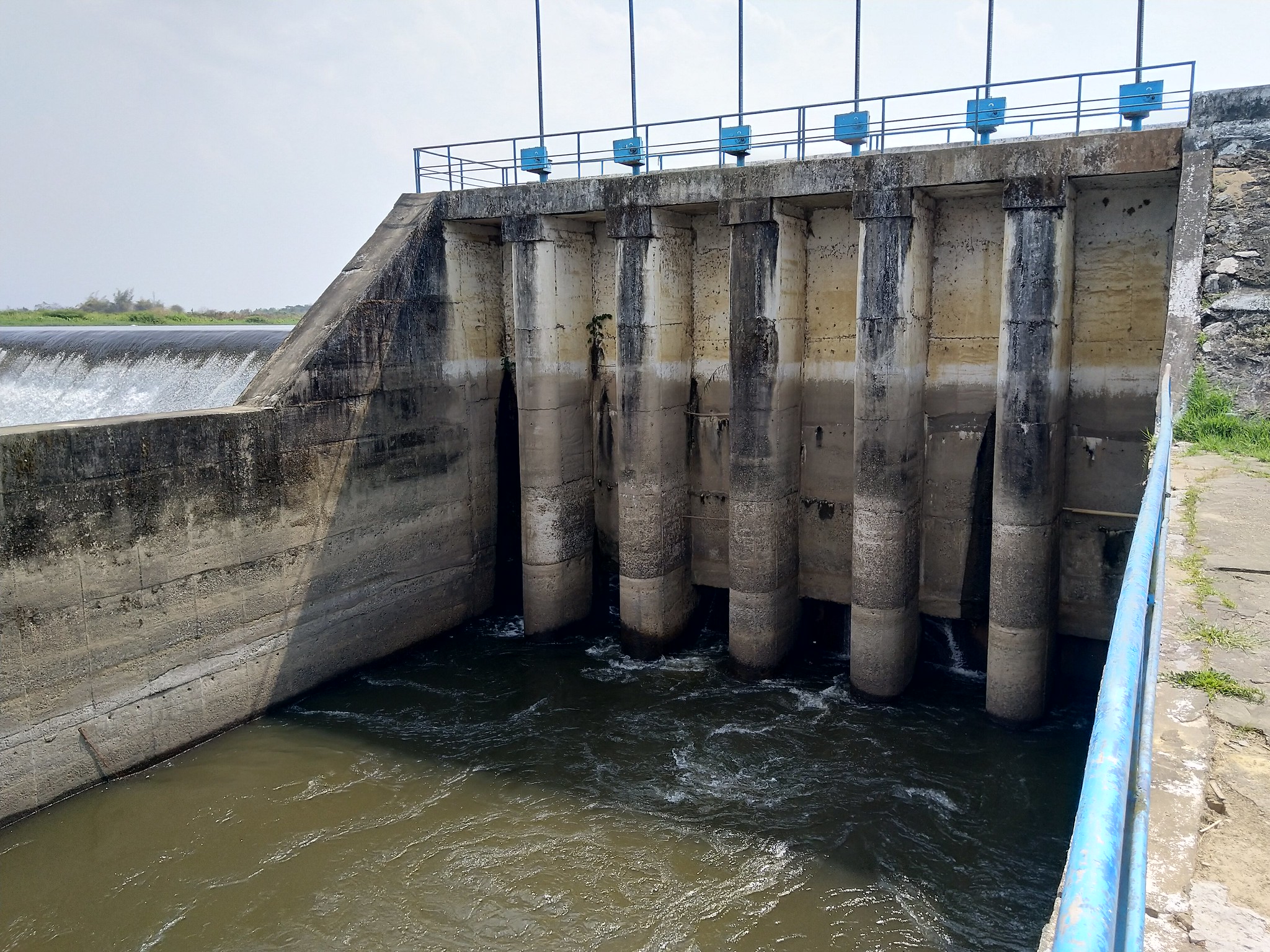 Sluices are constructed to stop saltwater intruding into rivers and irrigation areas in Myanmar, but they create barriers for migrating fish. Photo by John Conallin.