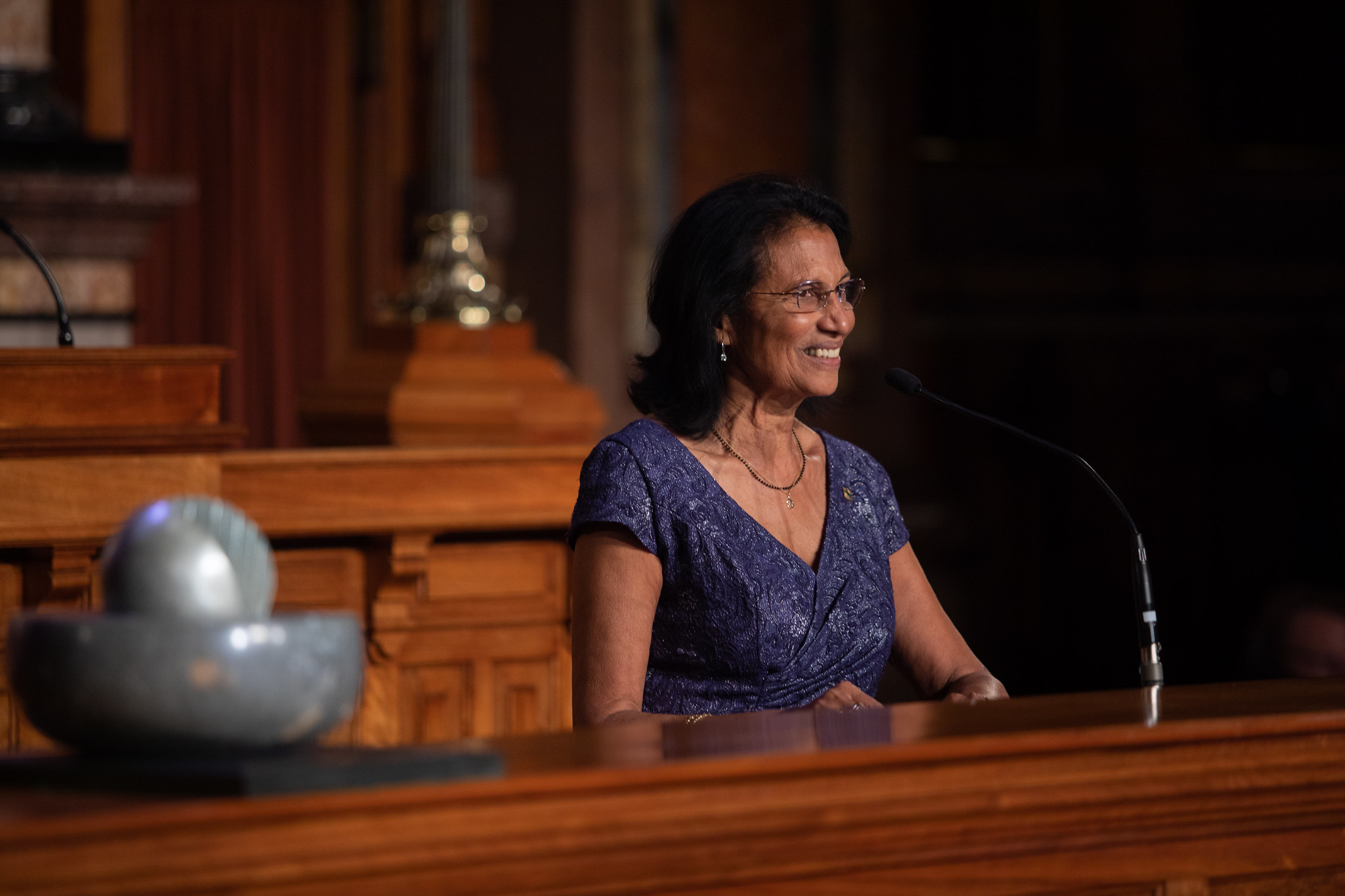 Thilsted explained the significance of the award in her acceptance speech. Photo by World Food Prize Foundation.