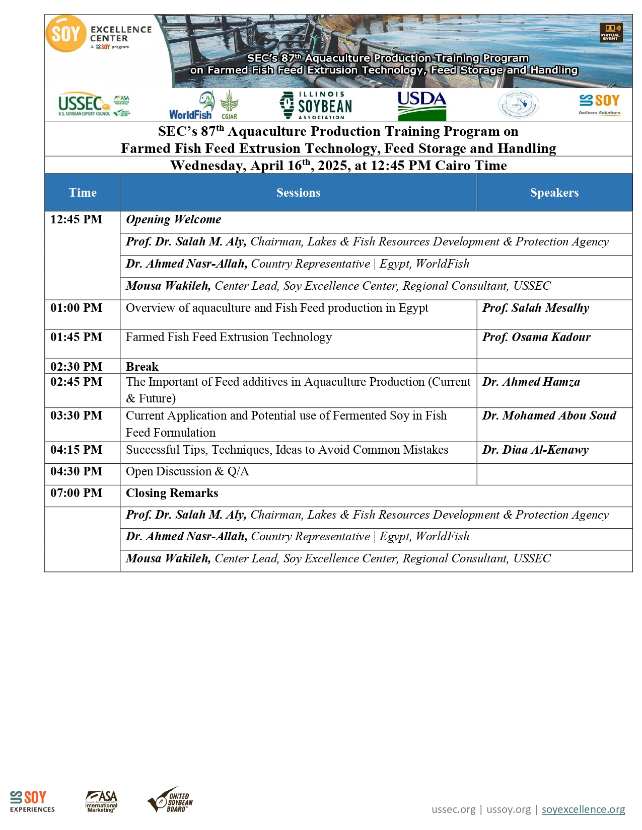 SEC’s 87th Aquaculture Production Training Program on Farmed Fish Feed Extrusion Technology, Feed Storage and Handling
