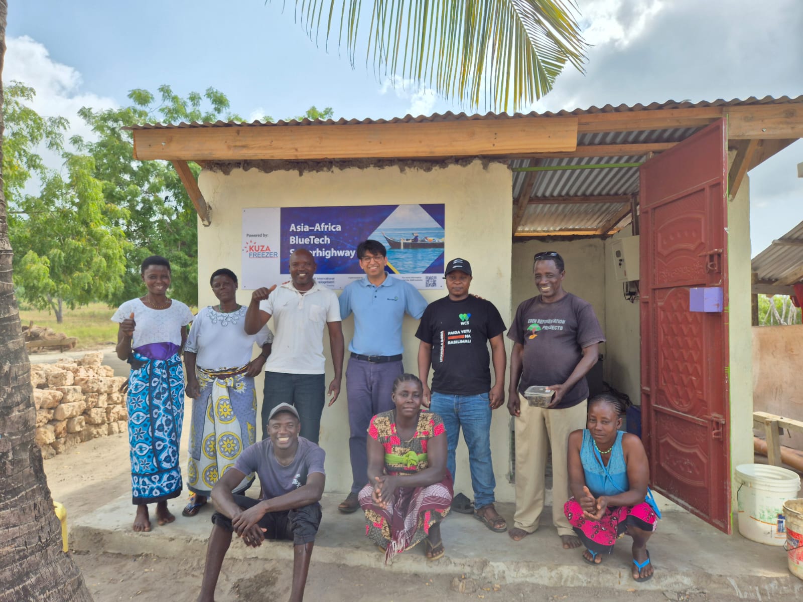 AABS work package 3 lead Aditya Parmar with members of the Umoja self-help group.